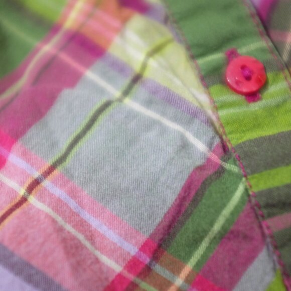 Baby Gap pink and green plaid tank top tunic blouse 4T - Picture 6 of 6